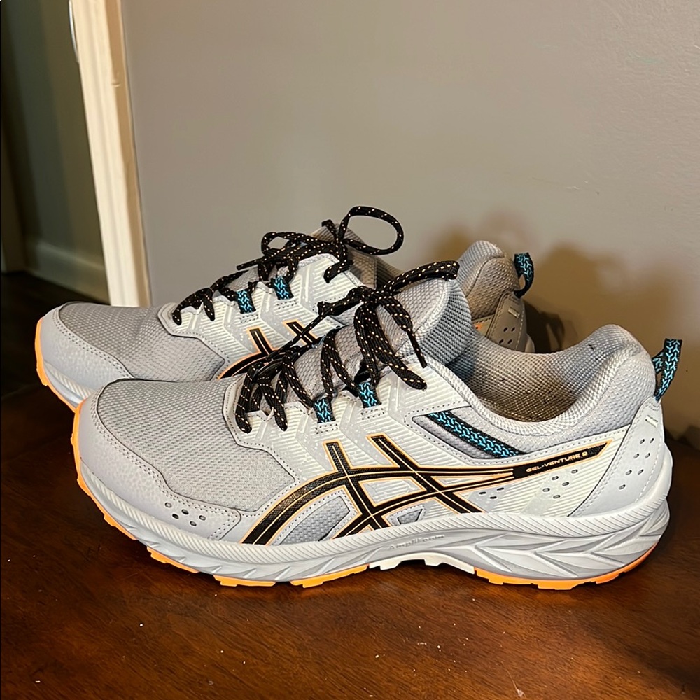 ASICS Ortholite Gray and Orange Running Shoes